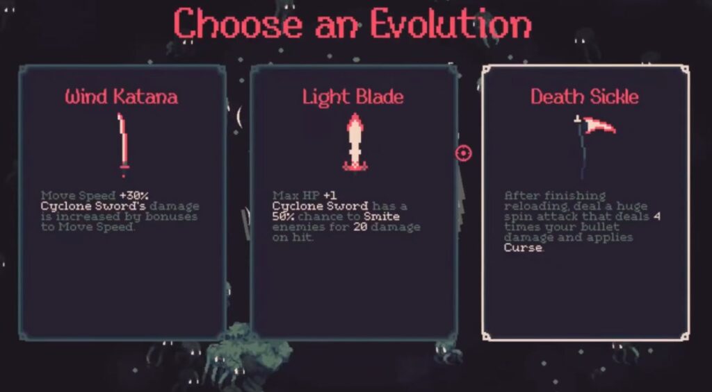 Choose an Evolution to play the game